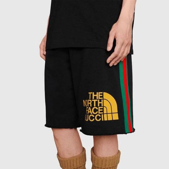NWT The North Face x Gucci Logo Shorts Black Size XS - Picture 1 of 10